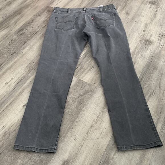 Levi’s 511 Jeans Mens 38x32 Slim Straight Grey/Soft Black Wash Stretch 5-Pocket - Picture 5 of 7